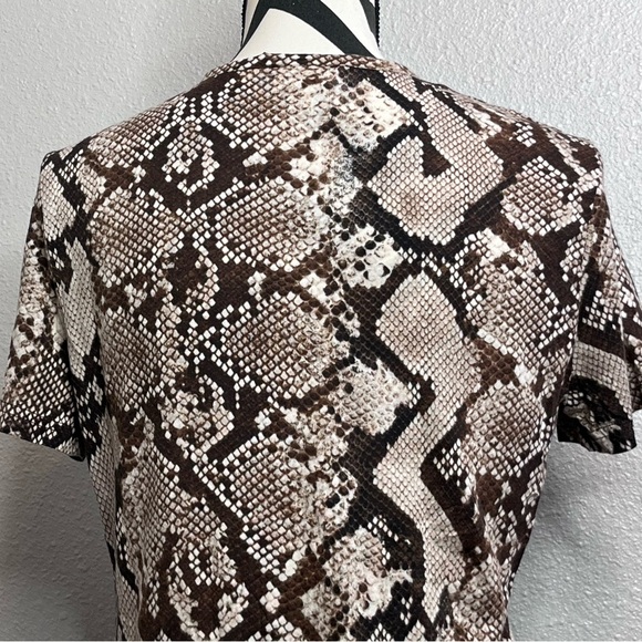 Altuzarra for Target Snake Print Sz L Fitted Short-Sleeve Top - Picture 6 of 11